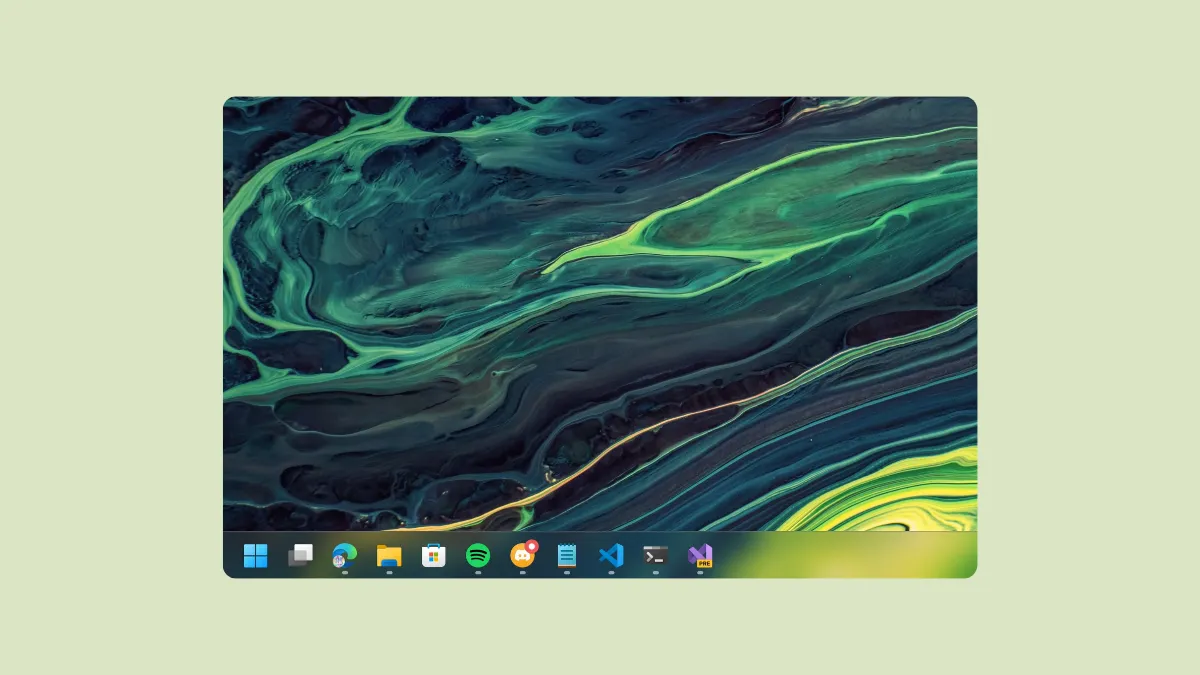 Как получить прозрачную панель задач в Windows 11