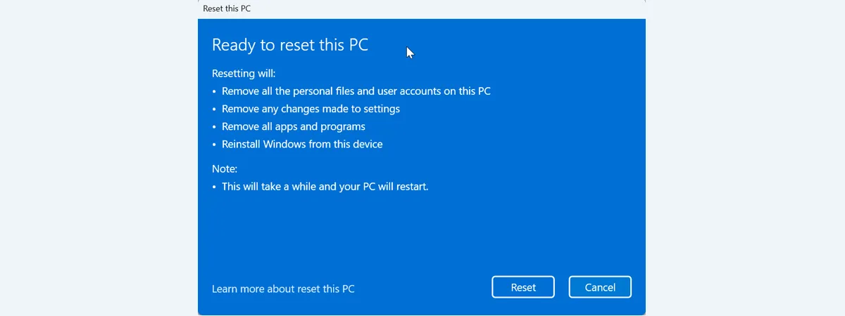 Как сбросить заводские настройки Windows 11 и удалить все